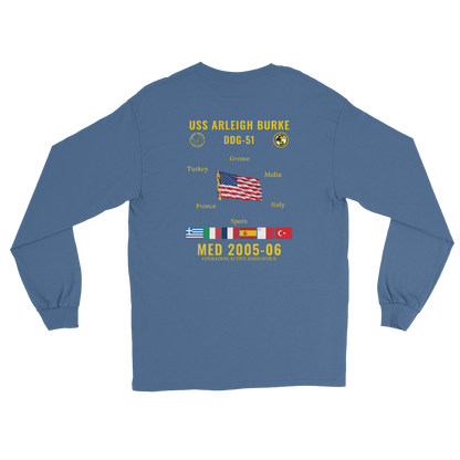 USS Arleigh Burke (DDG-51) 2005-06 Med Long Sleeve Cruise Shirt