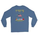 USS Donald Cook (DDG-75) 2014 Med/Black Sea Long Sleeve Cruise Shirt