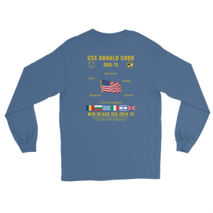 USS Donald Cook (DDG-75) 2014-15 Med/Black Sea Long Sleeve Cruise Shirt