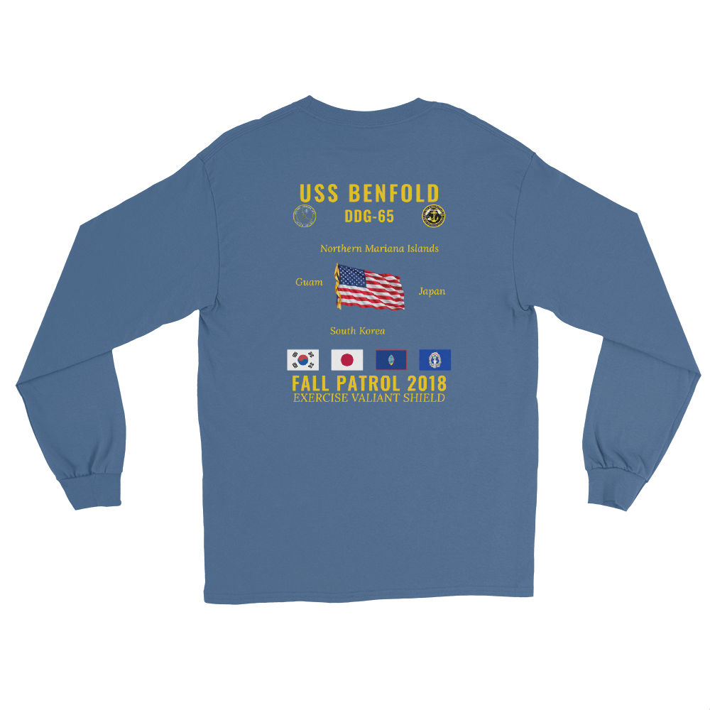 USS Benfold (DDG-65) 2018 Fall Patrol Long Sleeve Cruise Shirt