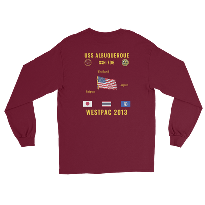 USS Albuquerque (SSN-706) 2013 WestPac Long Sleeve Cruise Shirt