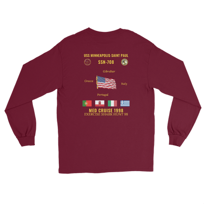 USS Minneapolis-Saint Paul (SSN-708) 1998 Med Long Sleeve Cruise Shirt