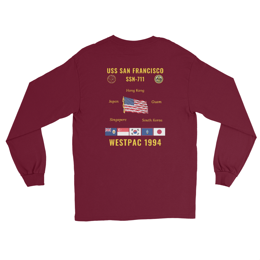 USS San Francisco (SSN-711) 1994 WestPac Long Sleeve Cruise Shirt