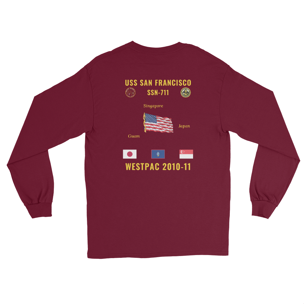USS San Francisco (SSN-711) 2010-11 WestPac Long Sleeve Cruise Shirt