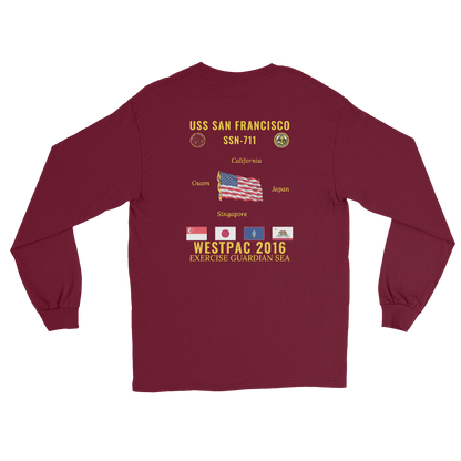 USS San Francisco (SSN-711) 2016 WestPac Long Sleeve Cruise Shirt