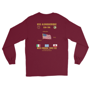 USS Albuquerque (SSN-706) 1992-93 Med Long Sleeve Cruise Shirt