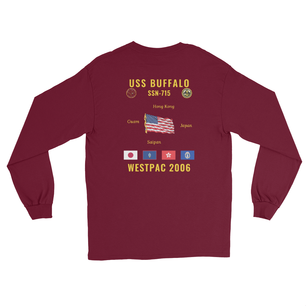 USS Buffalo (SSN-715) 2006 WestPac Long Sleeve Cruise Shirt