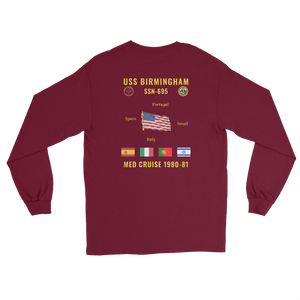 USS Birmingham (SSN-695) 1980-81 Med Long Sleeve Cruise Shirt