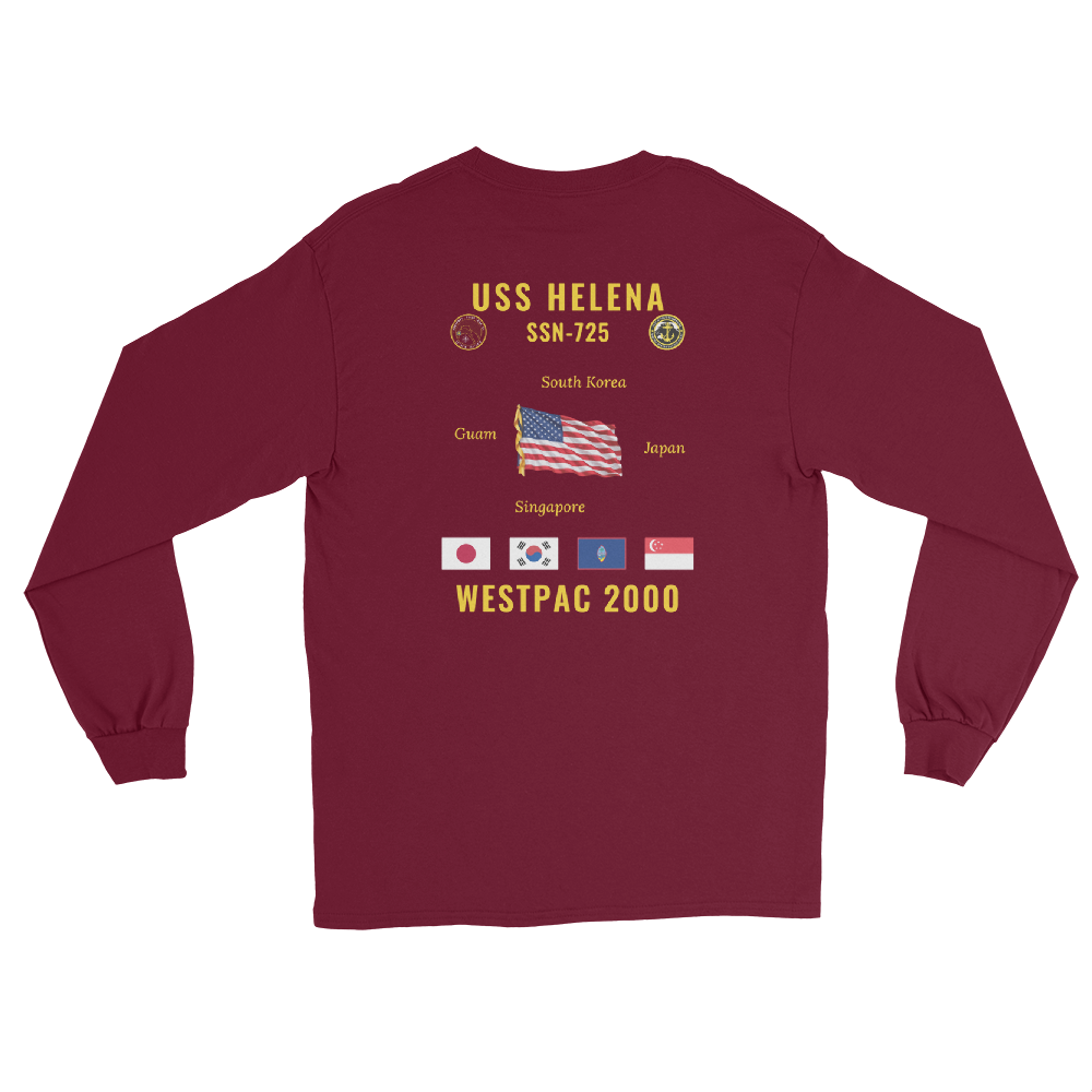 USS Helena (SSN-725) 2000 WestPac Long Sleeve Cruise Shirt