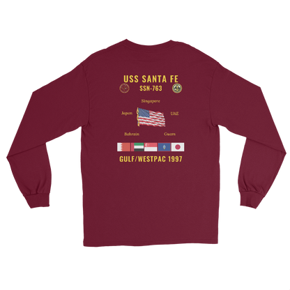 USS Santa Fe (SSN-763) 1997 Gulf/WestPac Long Sleeve Cruise Shirt