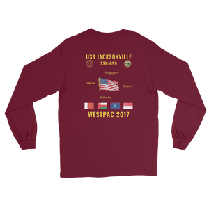 USS Jacksonville (SSN-699) 2017 WestPac Long Sleeve Cruise Shirt
