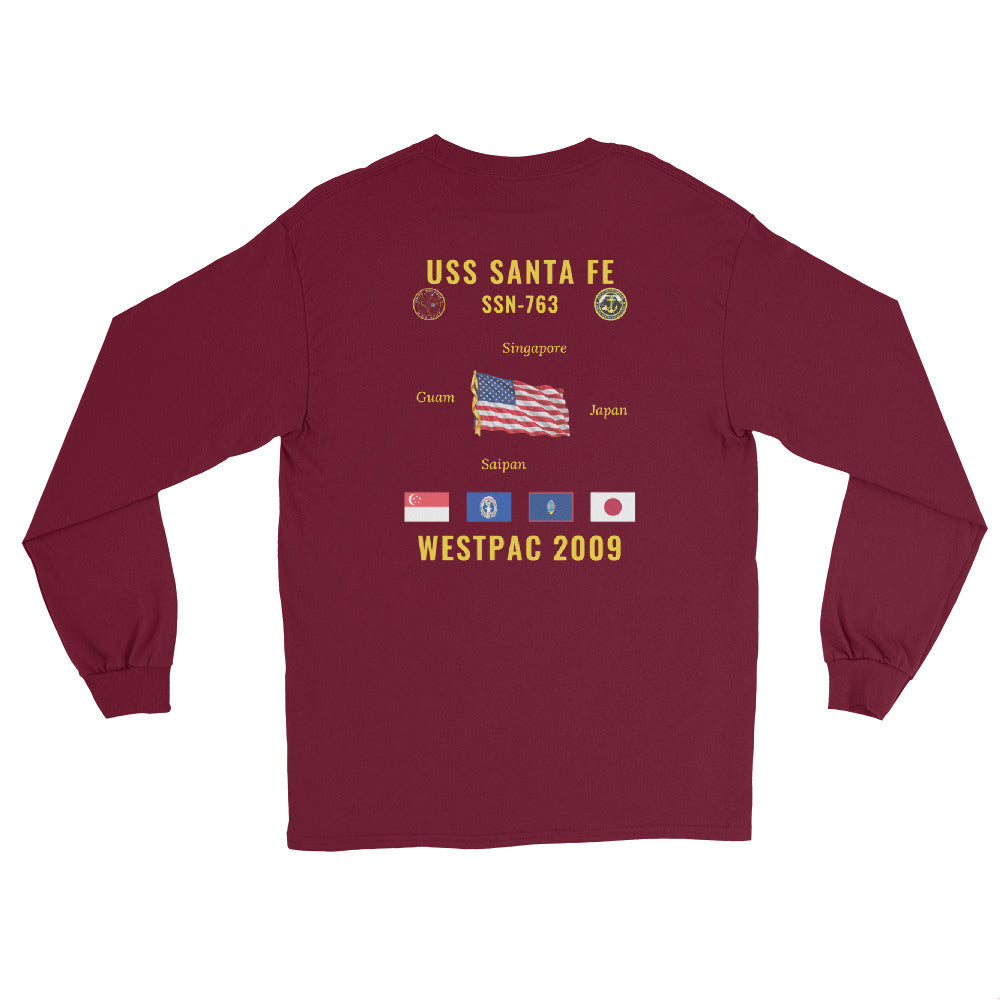 USS Santa Fe (SSN-763) 2009 WestPac Long Sleeve Cruise Shirt