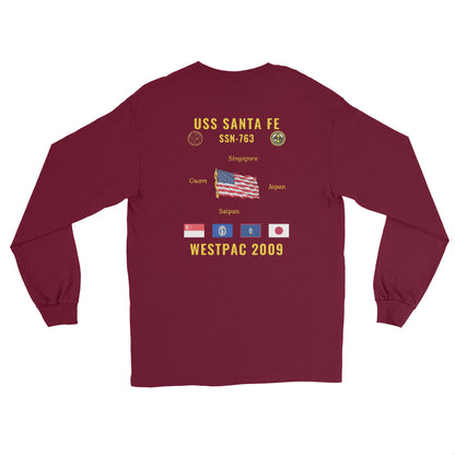 USS Santa Fe (SSN-763) 2009 WestPac Long Sleeve Cruise Shirt
