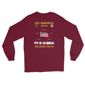 USS Annapolis (SSN-760) 1994-95 Med Long Sleeve Cruise Shirt