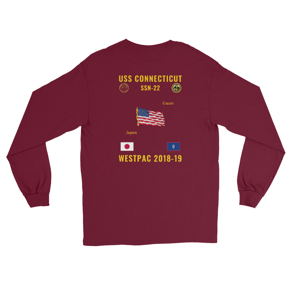 USS Connecticut (SSN-22) 2018-19 WestPac Long Sleeve Cruise Shirt