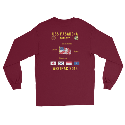 USS Pasadena (SSN-752) 2015 WestPac Long Sleeve Cruise Shirt