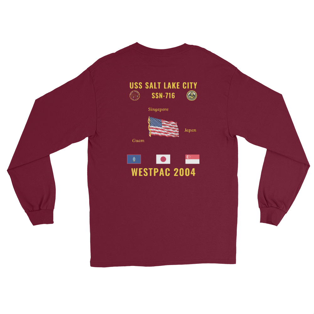 USS Salt Lake City (SSN-716) 2004 WestPac Long Sleeve Cruise Shirt