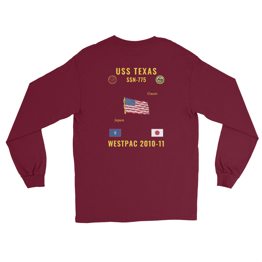USS Texas (SSN-775) 2010-11 WestPac Long Sleeve Cruise Shirt