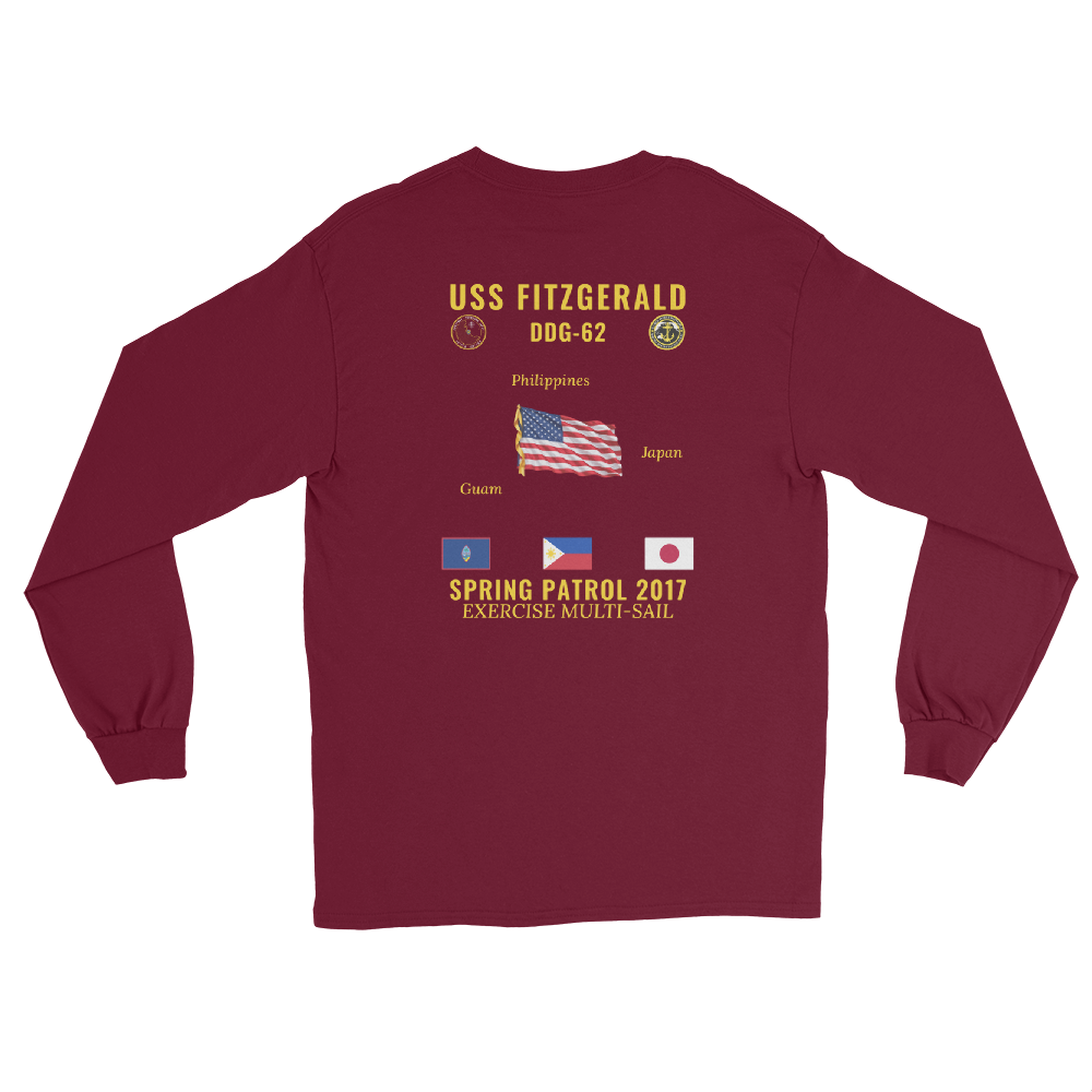 USS Fitzgerald (DDG-62) 2017 Spring Patrol Long Sleeve Cruise Shirt