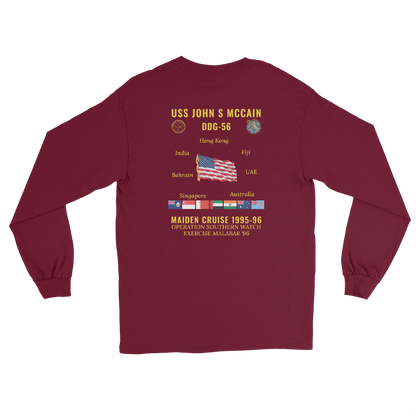 USS John S McCain (DDG-56) 1995-96 Maiden Long Sleeve Cruise Shirt