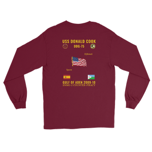 USS Donald Cook (DDG-75) 2009-10 Gulf Of Aden Long Sleeve Cruise Shirt