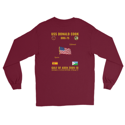 USS Donald Cook (DDG-75) 2009-10 Gulf Of Aden Long Sleeve Cruise Shirt