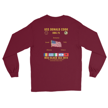 USS Donald Cook (DDG-75) 2014 Med/Black Sea Long Sleeve Cruise Shirt