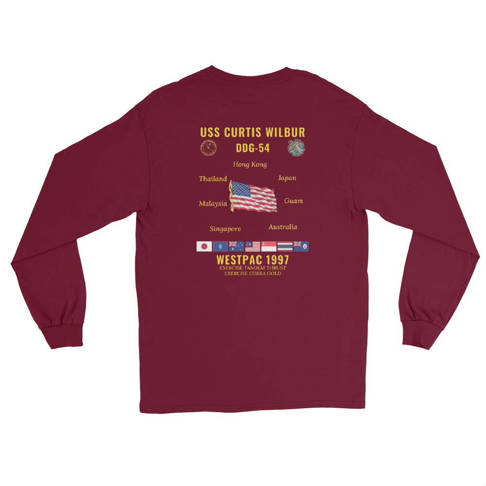 USS Curtis Wilbur (DDG-54) 1997 WestPac Long Sleeve Cruise Shirt