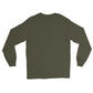 USS John Paul Jones (DDG-53) 1995 MAIDEN DEPLOYMENT Long Sleeve T-Shirt – back view, military green