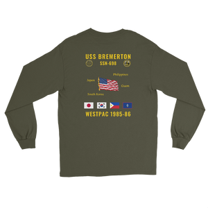 USS Bremerton (SSN-698) 1985-86 WestPac Long Sleeve Cruise Shirt