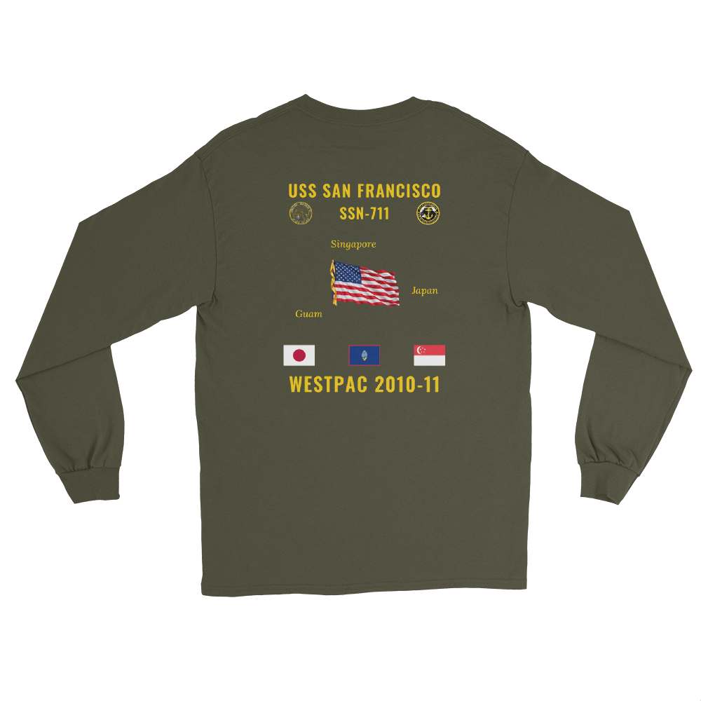 USS San Francisco (SSN-711) 2010-11 WestPac Long Sleeve Cruise Shirt