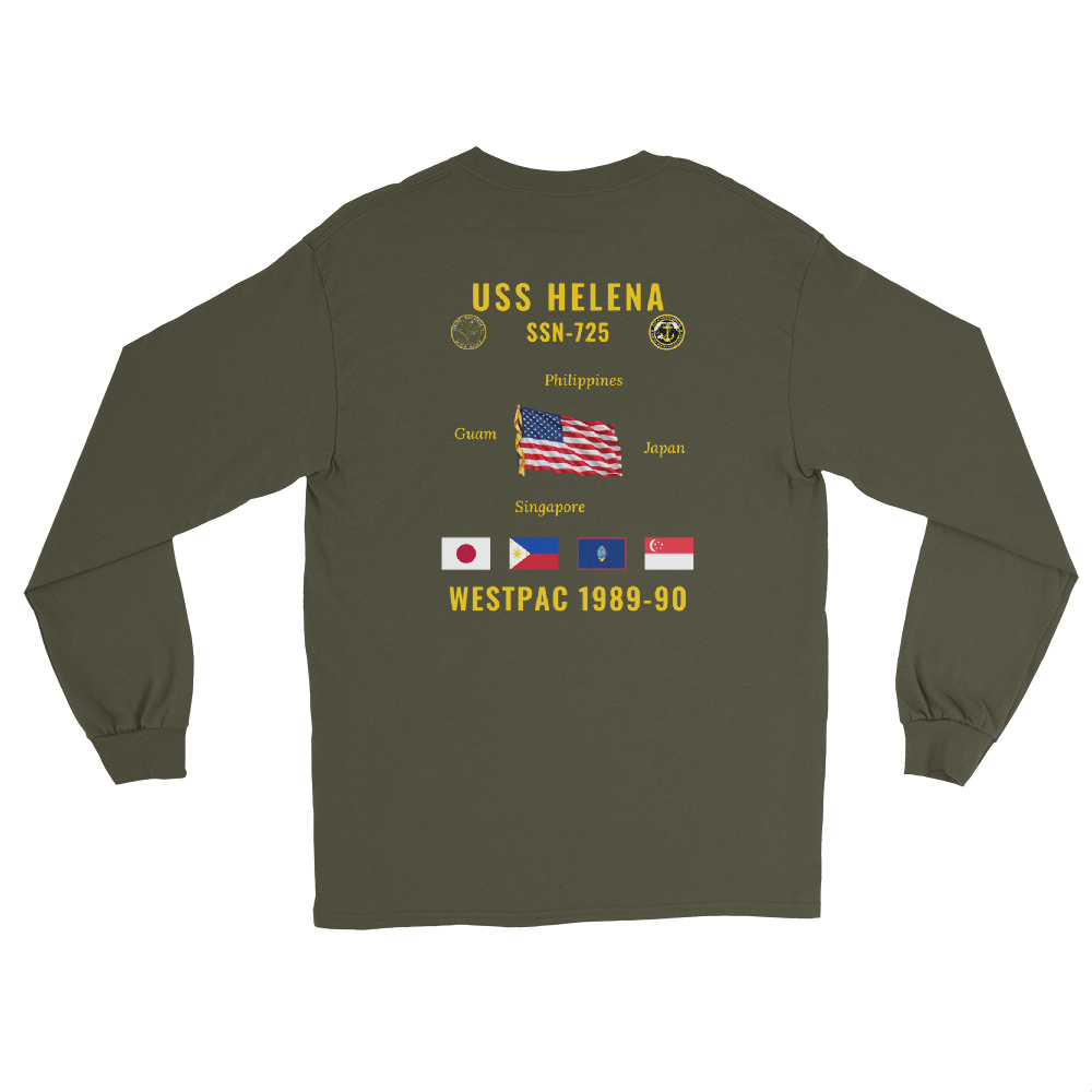 USS Helena (SSN-725) 1989-90 WestPac Long Sleeve Cruise Shirt