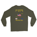 USS Cheyenne (SSN-773) 2015 WestPac Long Sleeve Cruise Shirt