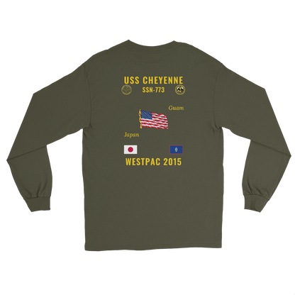 USS Cheyenne (SSN-773) 2015 WestPac Long Sleeve Cruise Shirt
