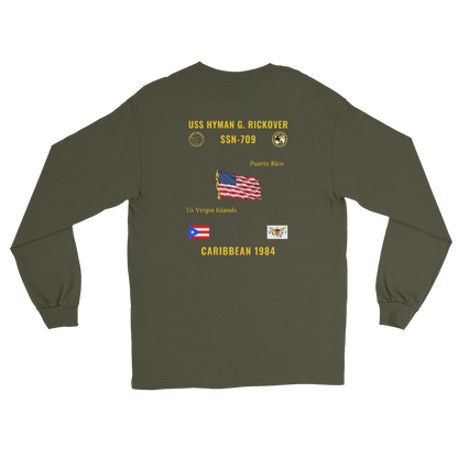USS Hyman G. Rickover (SSN-709) 1984 Caribbean Long Sleeve Cruise Shirt