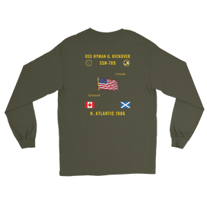 USS Hyman G. Rickover (SSN-709) 1986 N. Atlantic Long Sleeve Cruise Shirt