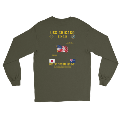 USS Chicago (SSN-721) 1990-91 Desert Storm Long Sleeve Cruise Shirt