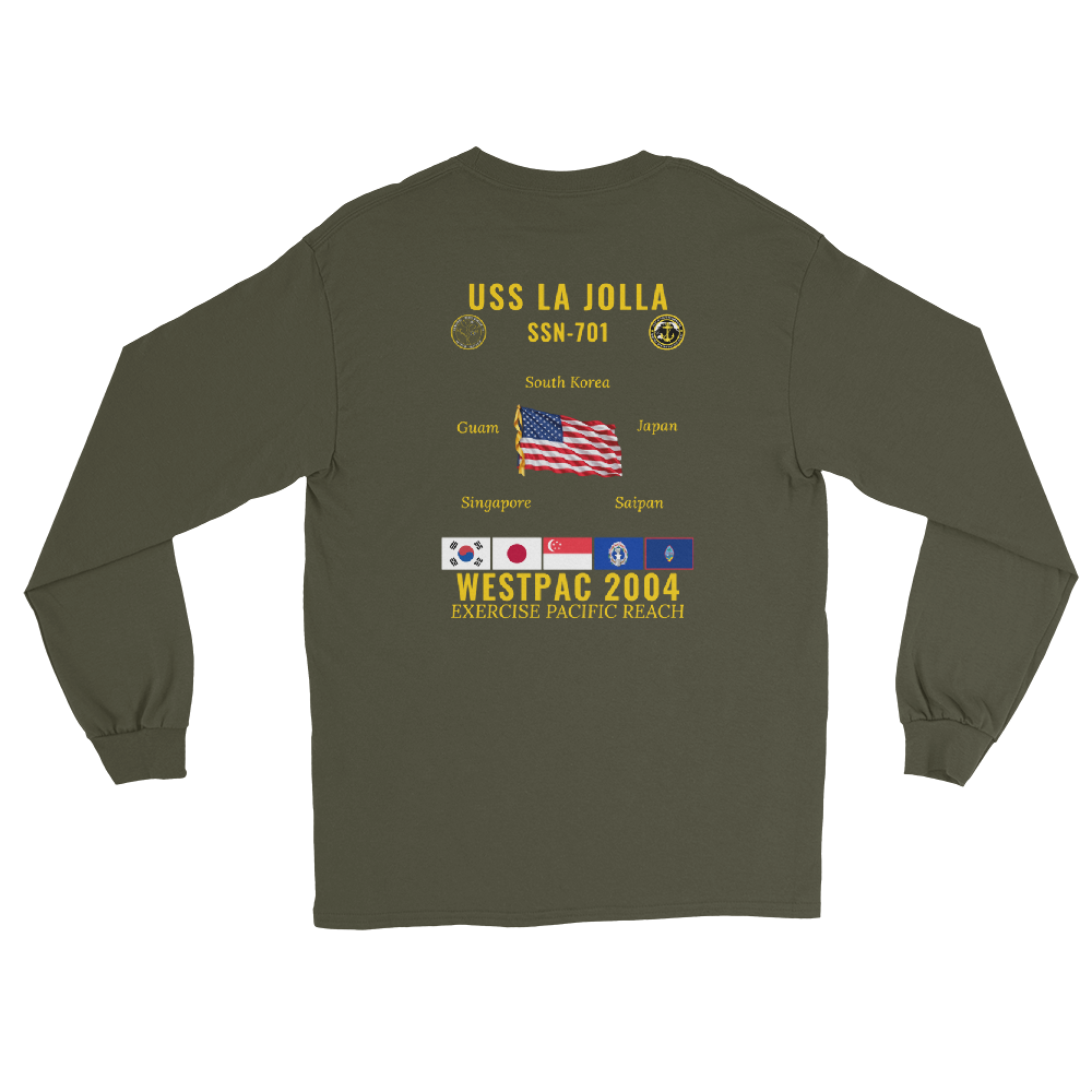 USS La Jolla (SSN-701) 2004 WestPac Long Sleeve Cruise Shirt