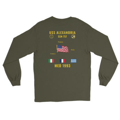 USS Alexandria (SSN-757) 1993 Med Long Sleeve Cruise Shirt