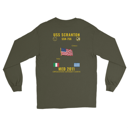 USS Scranton (SSN-756) 2011 Med Long Sleeve Cruise Shirt