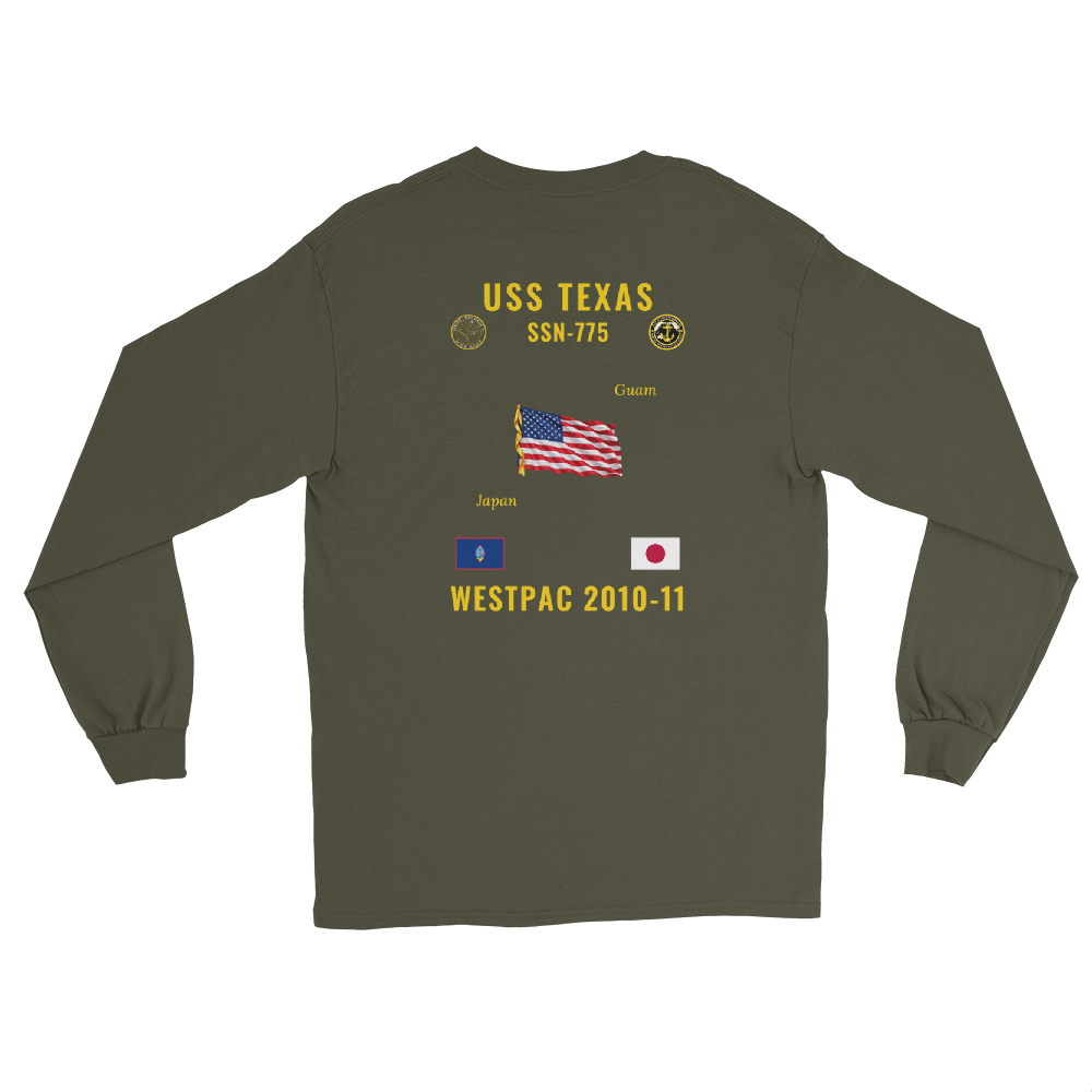 USS Texas (SSN-775) 2010-11 WestPac Long Sleeve Cruise Shirt