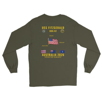 USS Fitzgerald (DDG-62) 2026 Australia Long Sleeve Cruise Shirt
