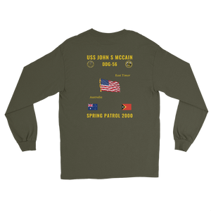 USS John S McCain (DDG-56) 2000 Spring Patrol Long Sleeve Cruise Shirt