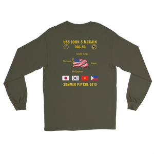USS John S McCain (DDG-56) 2010 Summer Patrol Long Sleeve Cruise Shirt