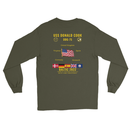 USS Donald Cook (DDG-75) 2022 Baltic Long Sleeve Cruise Shirt