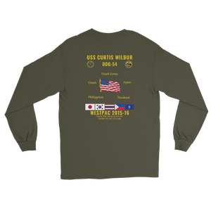 USS Curtis Wilbur (DDG-54) 2015-16 WestPac Long Sleeve Cruise Shirt