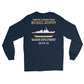 USS Michael Murphy (DDG-112) 2014-15 MAIDEN DEPLOYMENT Long Sleeve T-Shirt – back view, navy