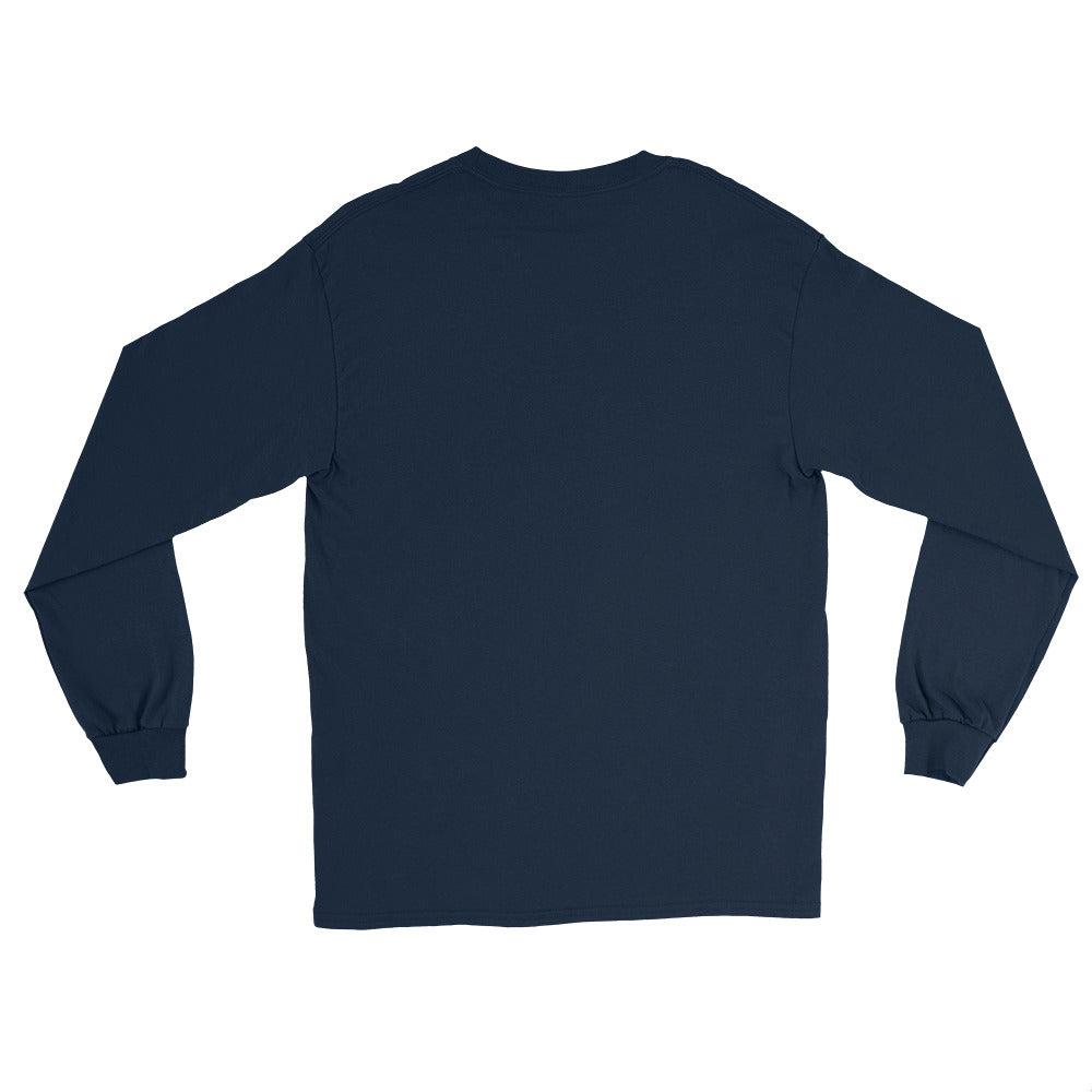 USS Newport News (SSN-750) Ship's Crest Long Sleeve Shirt – back view, navy