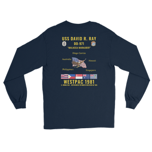 USS David R. Ray (DD-971) 1981 Long Sleeve Cruise Shirt