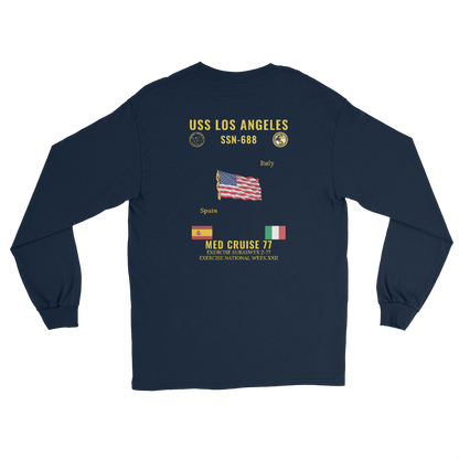USS Los Angeles (SSN-688) 1977 Med Long Sleeve Cruise Shirt